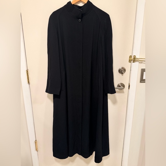 Hilary Radley Classic Black Long Trench Coat - Picture 2 of 11